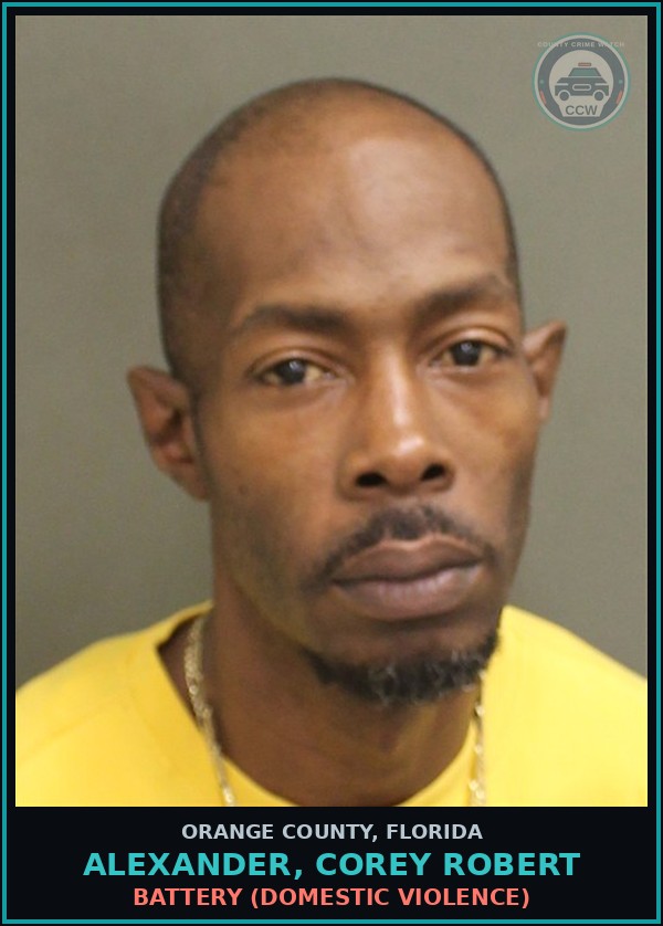 Booking mugshot of ALEXANDER, COREY ROBERT in Orange County