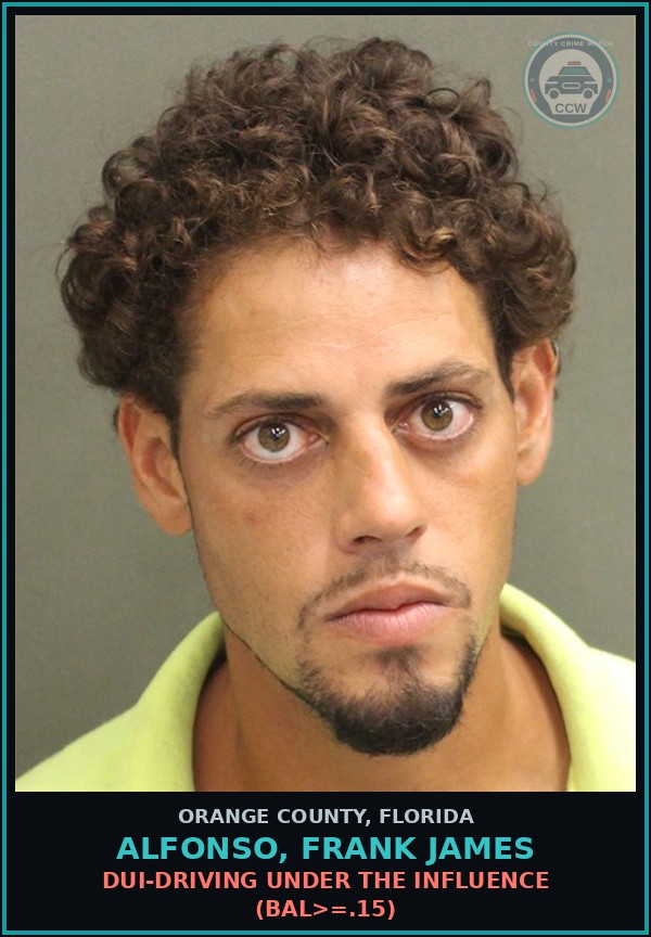 Booking mugshot of ALFONSO, FRANK JAMES in Orange County