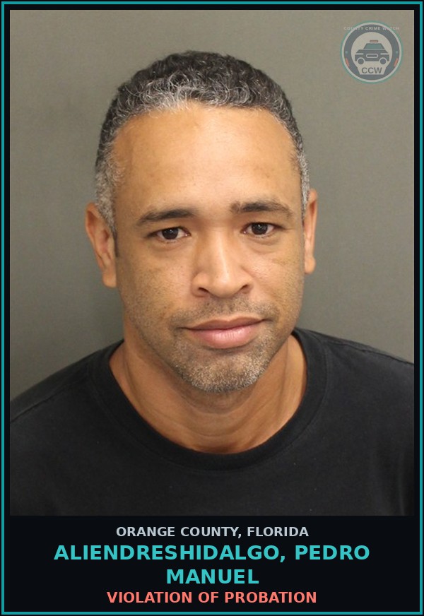 Booking mugshot of ALIENDRESHIDALGO, PEDRO MANUEL in Orange County