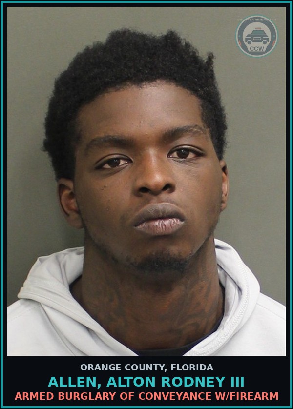 Booking mugshot of ALLEN, ALTON RODNEY III in Orange County