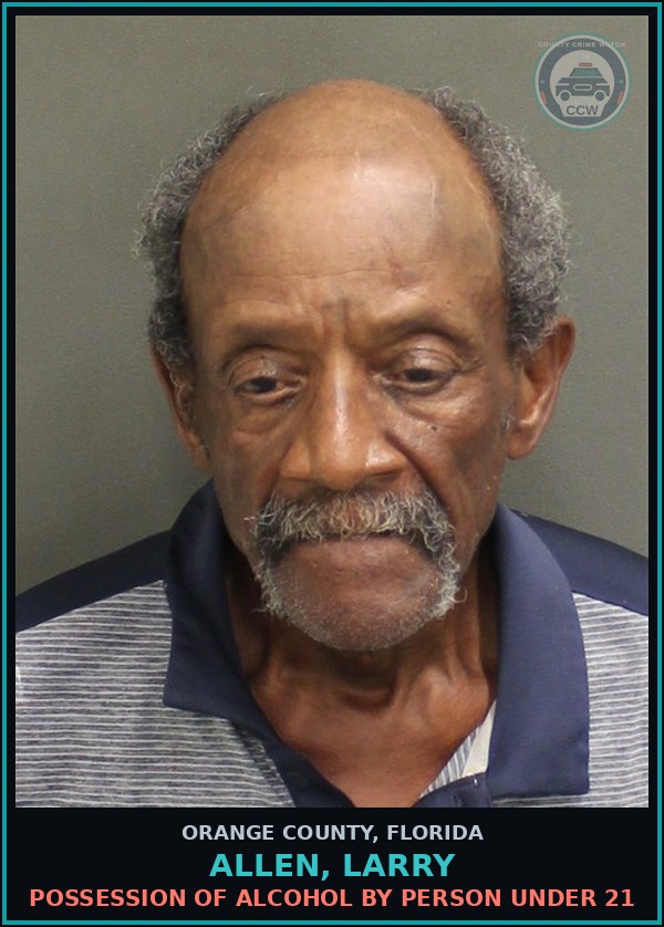 Booking mugshot of ALLEN, LARRY in Orange County