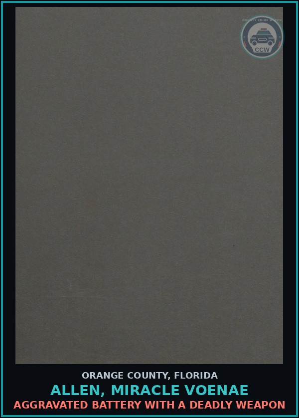 Booking mugshot of ALLEN, MIRACLE VOENAE in Orange County