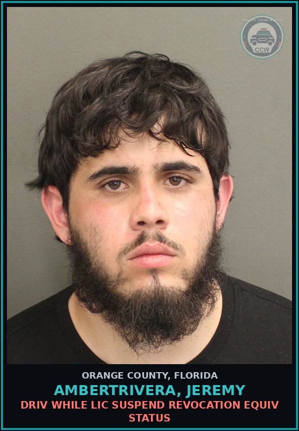 Booking mugshot of AMBERTRIVERA, JEREMY in Orange County