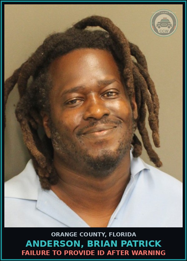 Booking mugshot of ANDERSON, BRIAN PATRICK in Orange County