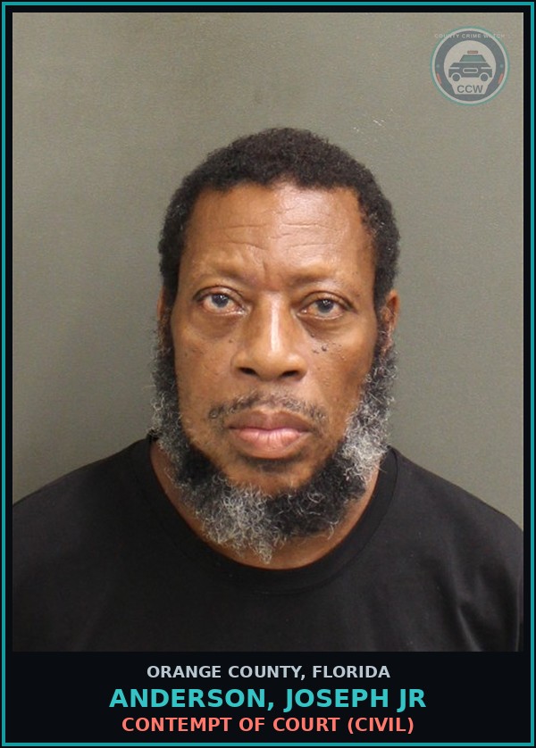 Booking mugshot of ANDERSON, JOSEPH JR in Orange County