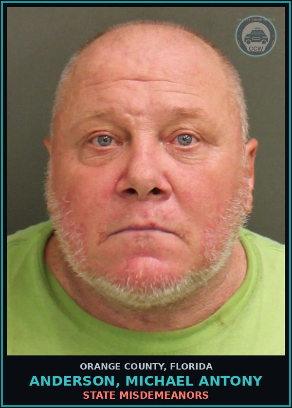 Booking mugshot of ANDERSON, MICHAEL ANTONY in Orange County