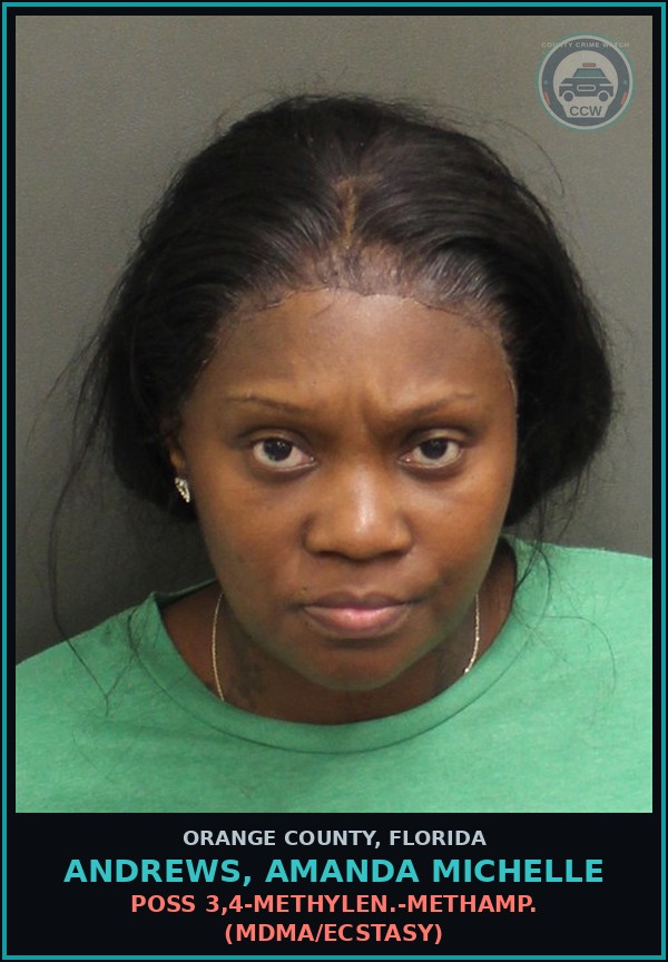 Booking mugshot of ANDREWS, AMANDA MICHELLE in Orange County