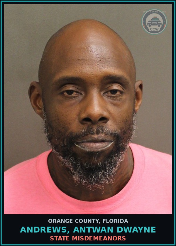 Booking mugshot of ANDREWS, ANTWAN DWAYNE in Orange County
