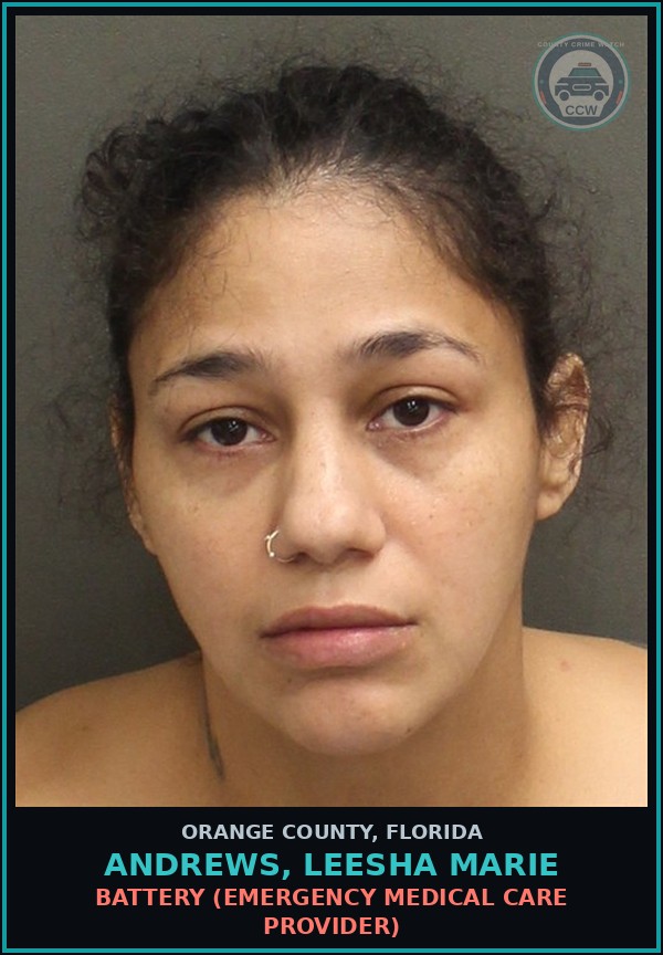 Booking mugshot of ANDREWS, LEESHA MARIE in Orange County