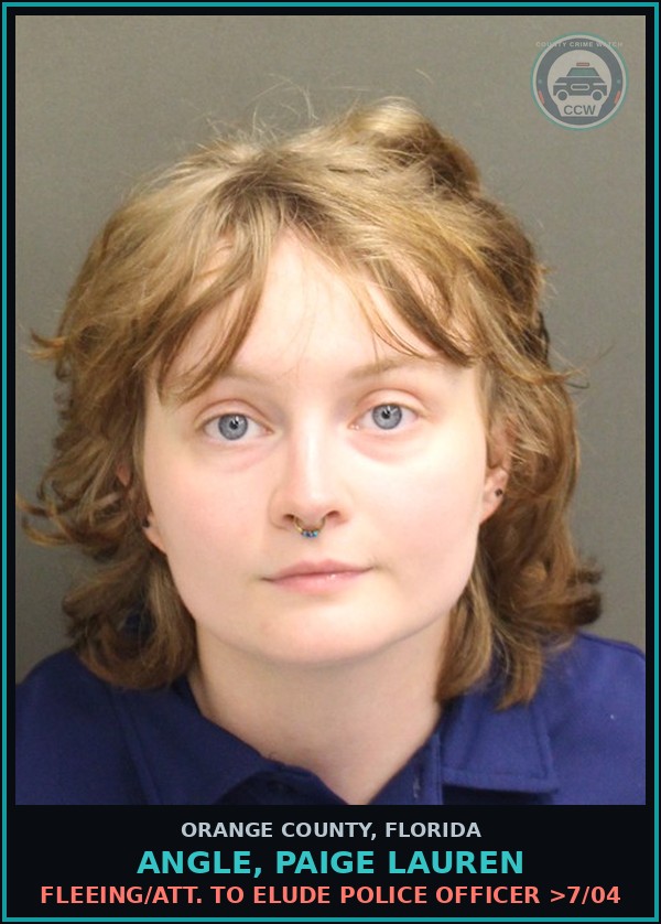 Booking mugshot of ANGLE, PAIGE LAUREN in Orange County