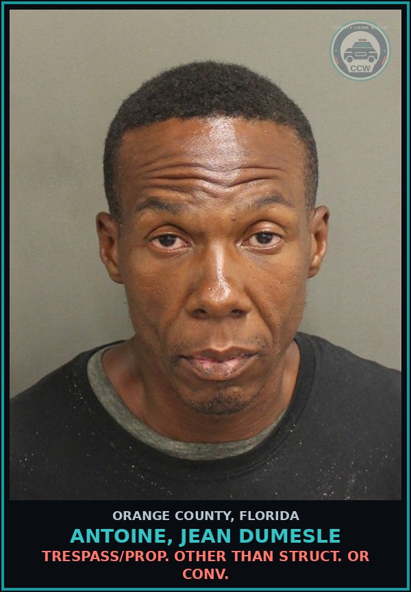Booking mugshot of ANTOINE, JEAN DUMESLE in Orange County