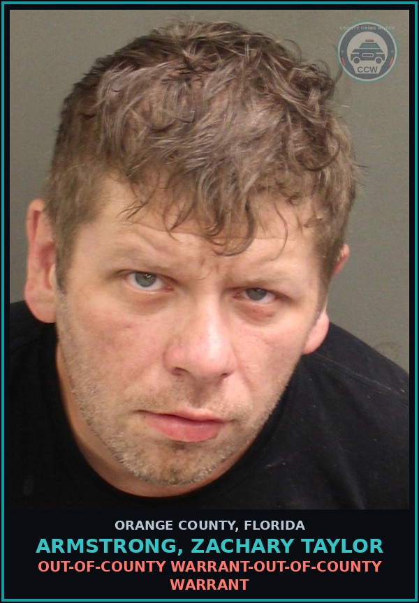 Booking mugshot of ARMSTRONG, ZACHARY TAYLOR in Orange County