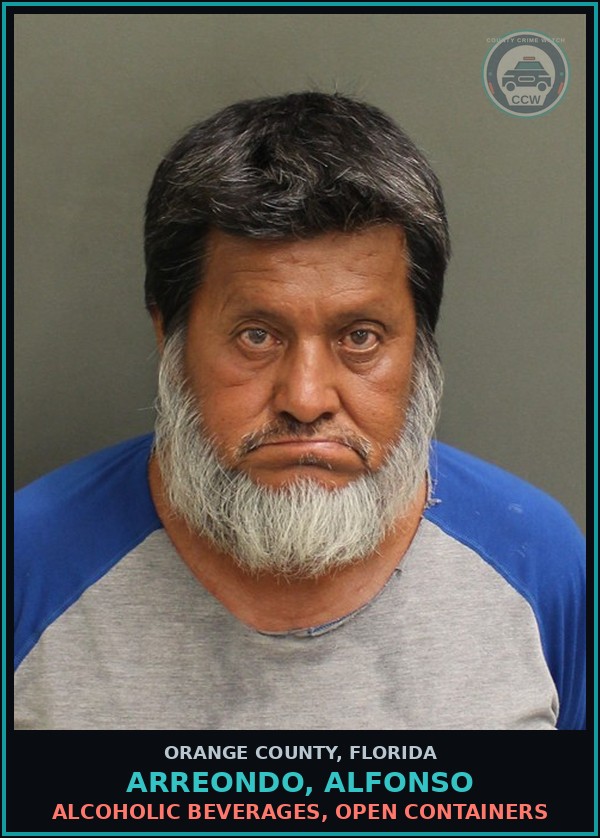 Booking mugshot of ARREONDO, ALFONSO in Orange County
