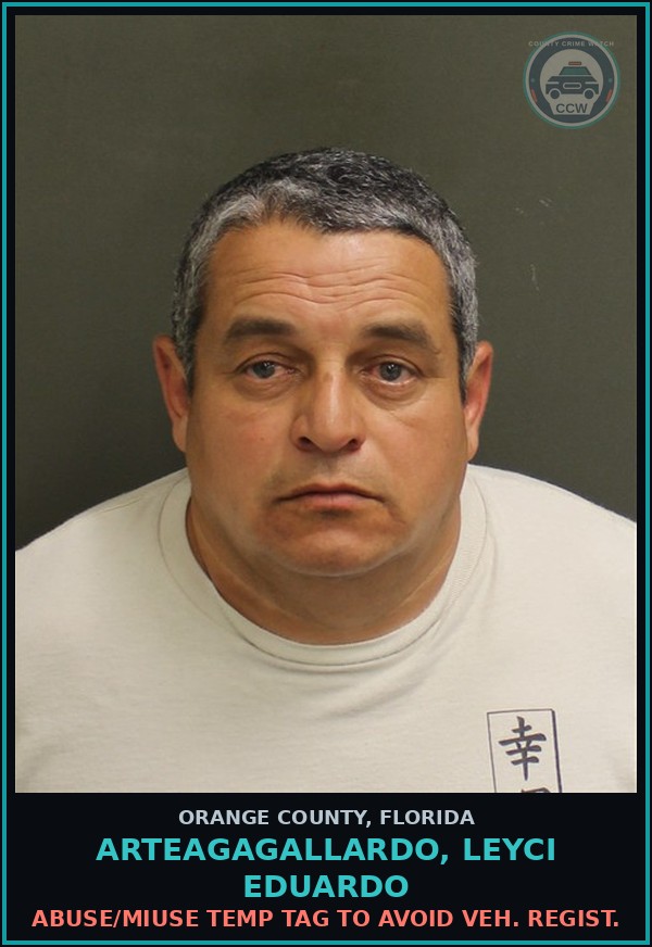 Booking mugshot of ARTEAGAGALLARDO, LEYCI EDUARDO in Orange County