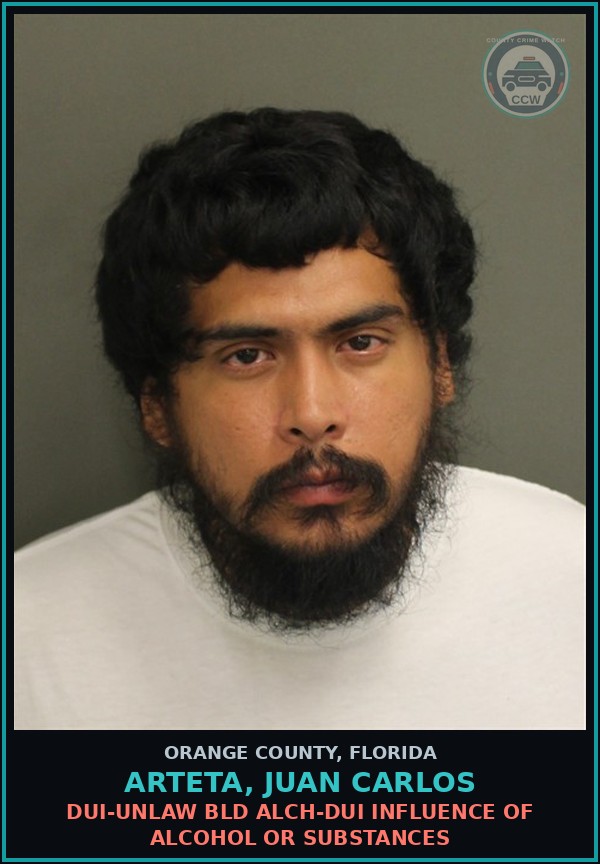 Booking mugshot of ARTETA, JUAN CARLOS in Orange County