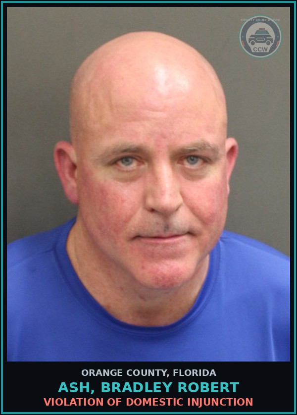 Booking mugshot of ASH, BRADLEY ROBERT in Orange County