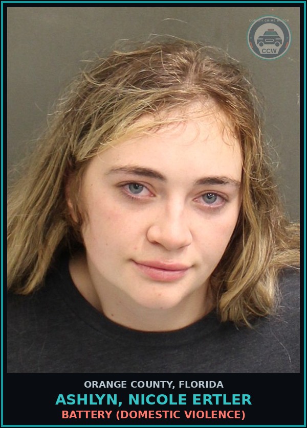 Booking mugshot of ASHLYN, NICOLE ERTLER in Orange County