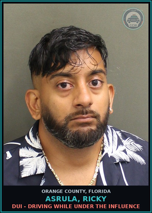Booking mugshot of ASRULA, RICKY in Orange County
