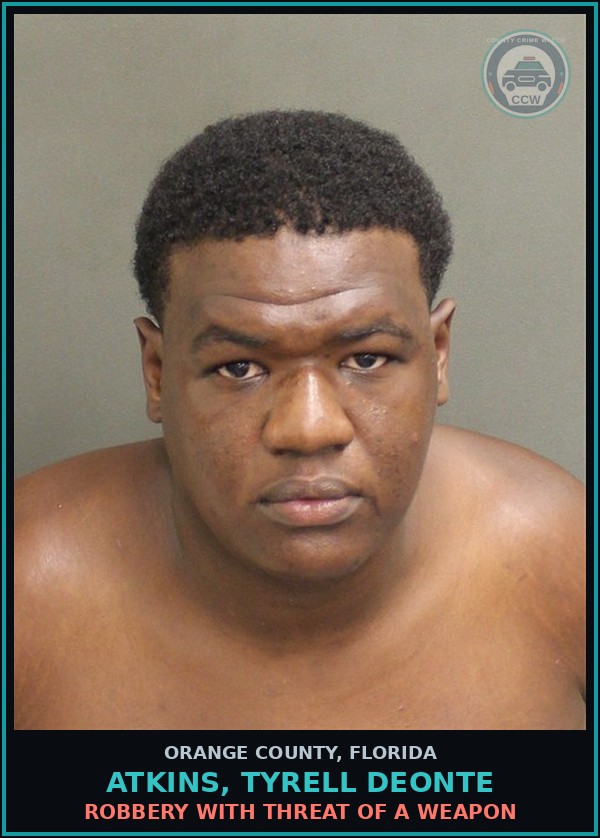 Booking mugshot of ATKINS, TYRELL DEONTE in Orange County
