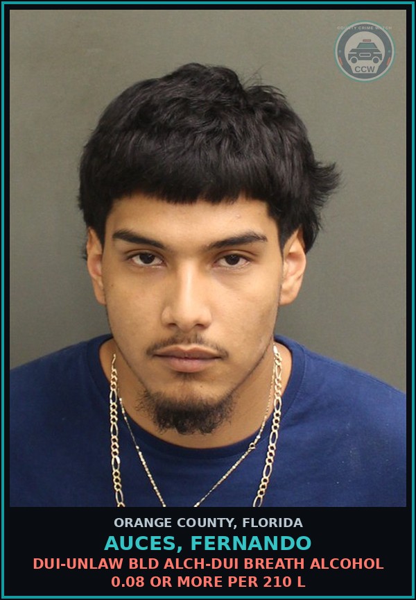 Booking mugshot of AUCES, FERNANDO in Orange County