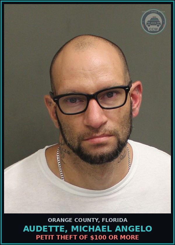 Booking mugshot of AUDETTE, MICHAEL ANGELO in Orange County