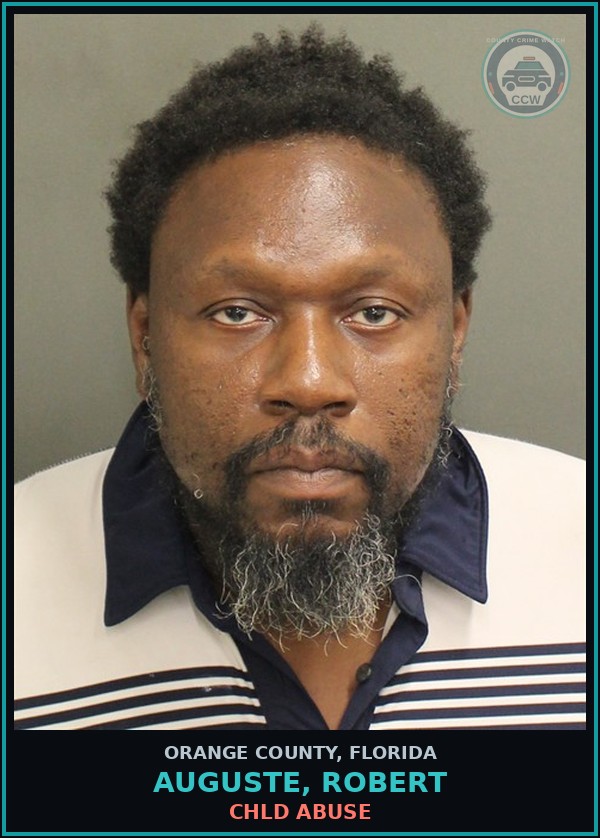 Booking mugshot of AUGUSTE, ROBERT in Orange County