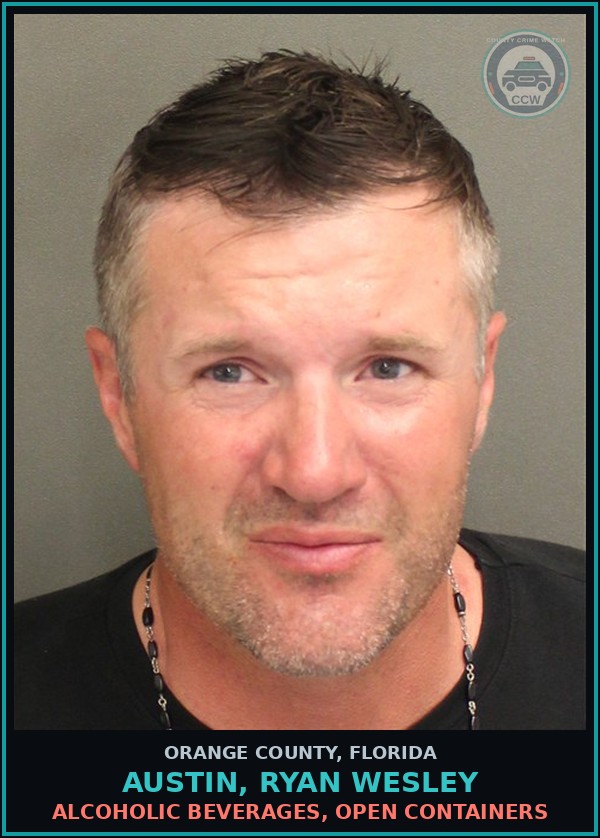 Booking mugshot of AUSTIN, RYAN WESLEY in Orange County
