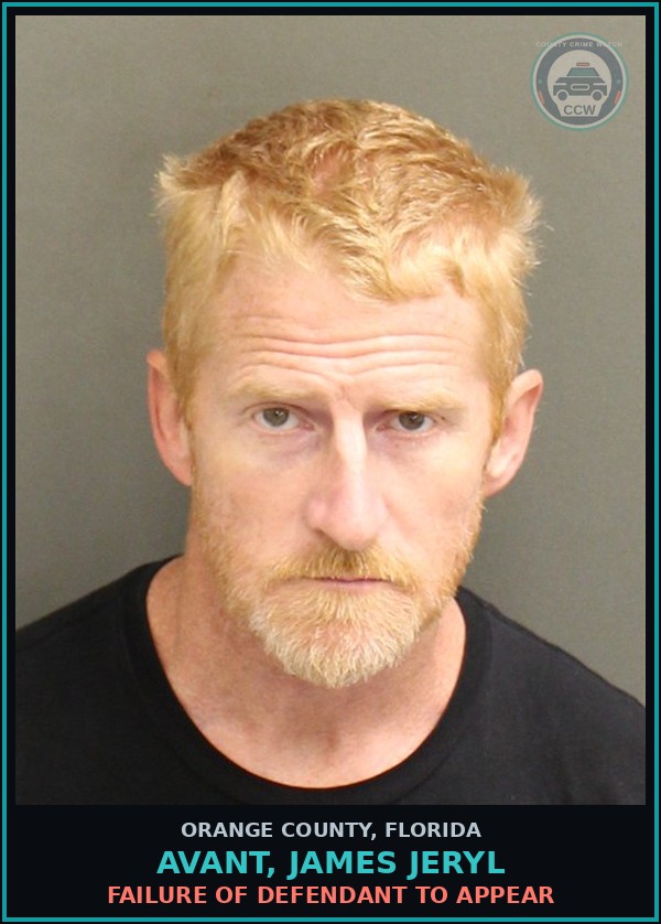 Booking mugshot of AVANT, JAMES JERYL in Orange County
