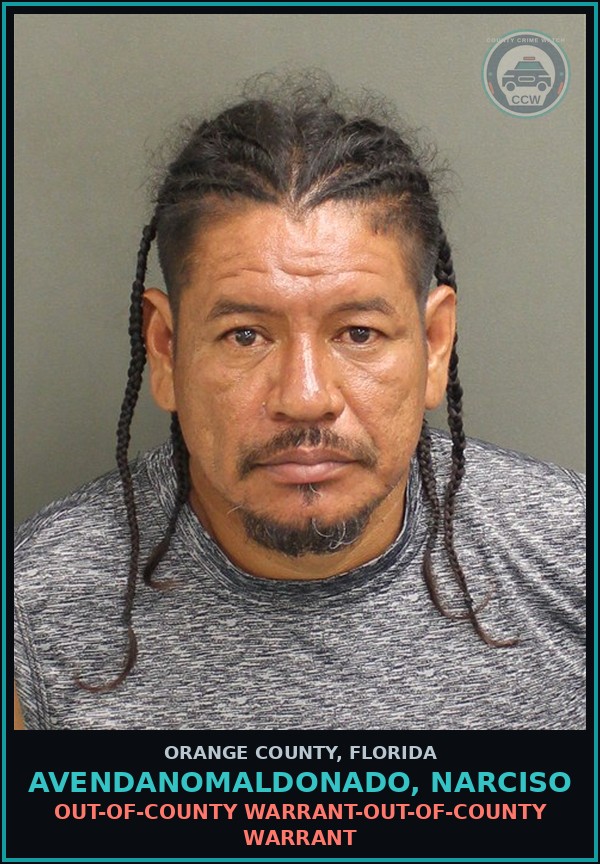 Booking mugshot of AVENDANOMALDONADO, NARCISO in Orange County