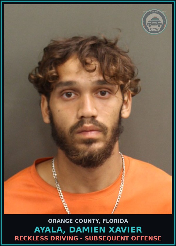 Booking mugshot of AYALA, DAMIEN XAVIER in Orange County