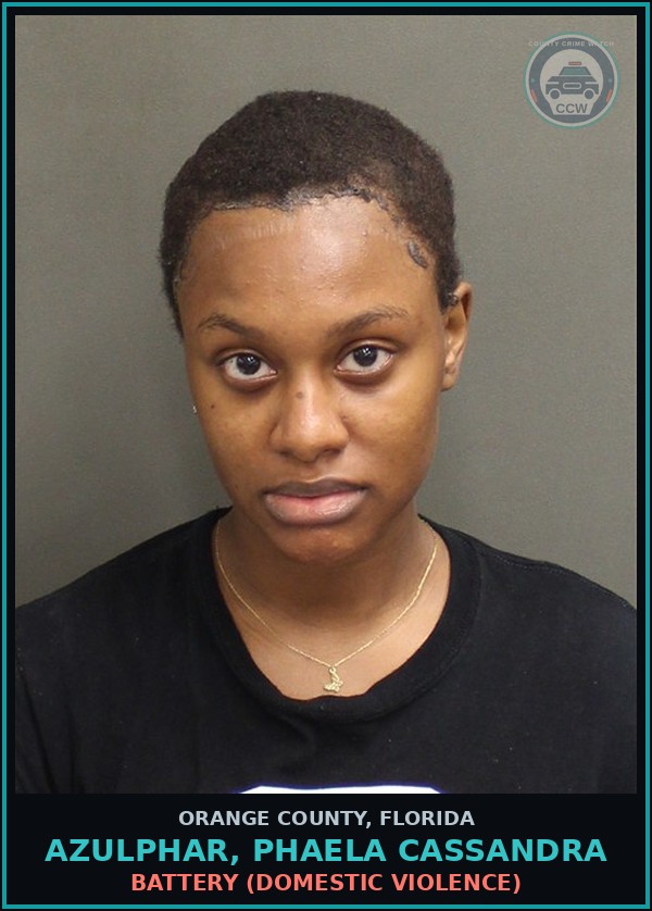 Booking mugshot of AZULPHAR, PHAELA CASSANDRA in Orange County