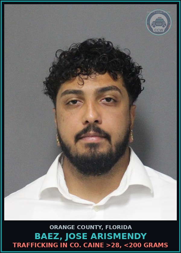 Booking mugshot of BAEZ, JOSE ARISMENDY in Orange County