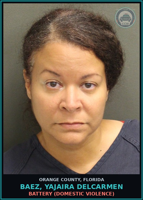 Booking mugshot of BAEZ, YAJAIRA DELCARMEN in Orange County