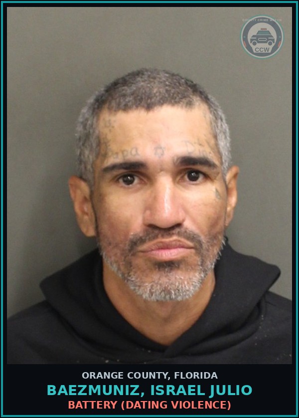 Booking mugshot of BAEZMUNIZ, ISRAEL JULIO in Orange County