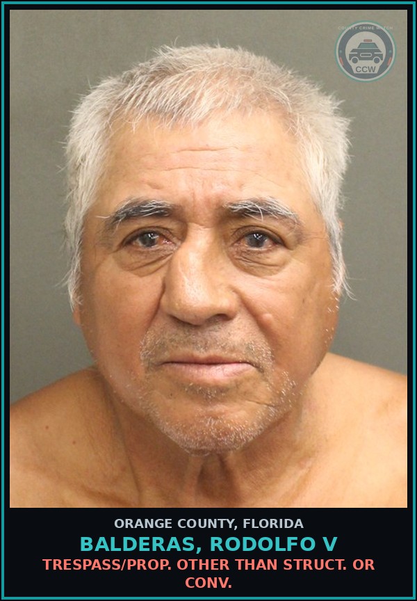 Booking mugshot of BALDERAS, RODOLFO V in Orange County