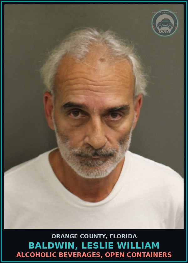 Booking mugshot of BALDWIN, LESLIE WILLIAM in Orange County