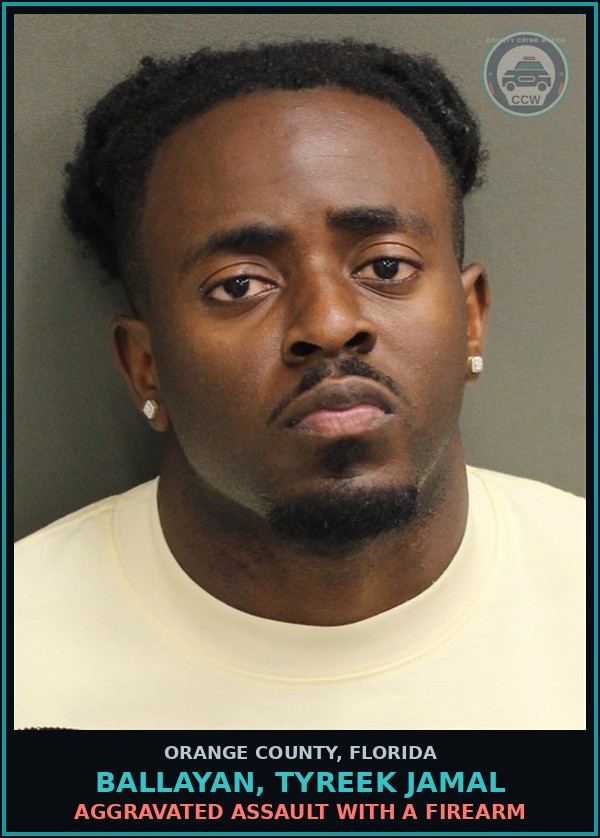 Booking mugshot of BALLAYAN, TYREEK JAMAL in Orange County