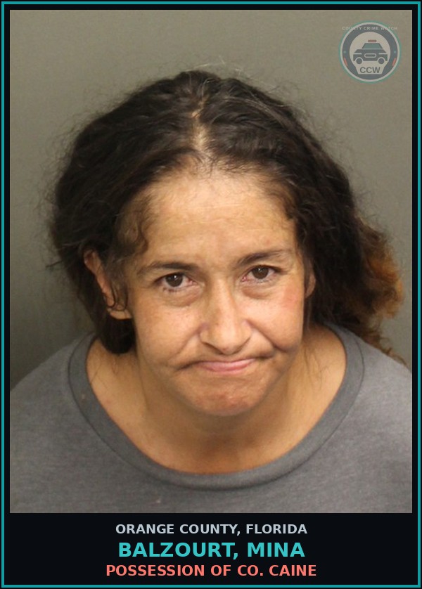 Booking mugshot of BALZOURT, MINA in Orange County