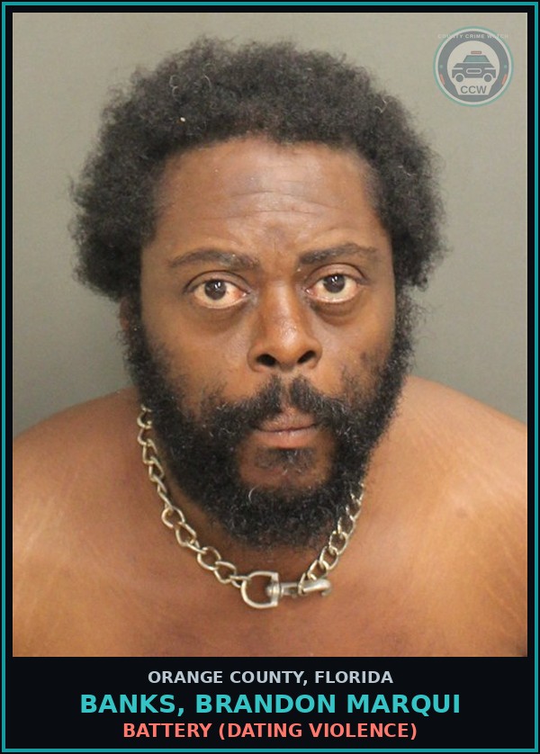 Booking mugshot of BANKS, BRANDON MARQUI in Orange County