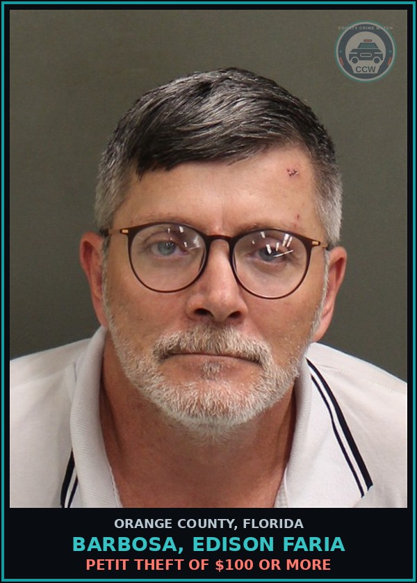 Booking mugshot of BARBOSA, EDISON FARIA in Orange County