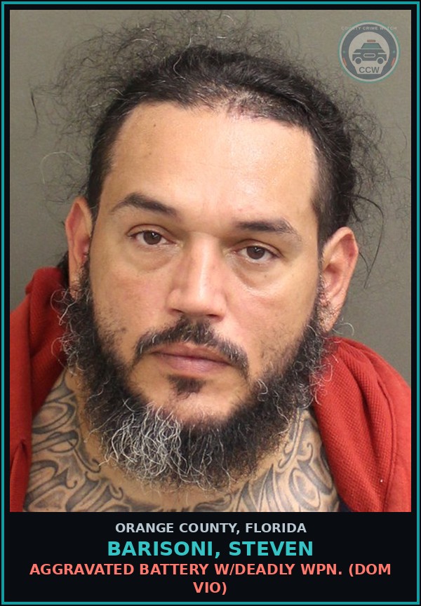 Booking mugshot of BARISONI, STEVEN in Orange County
