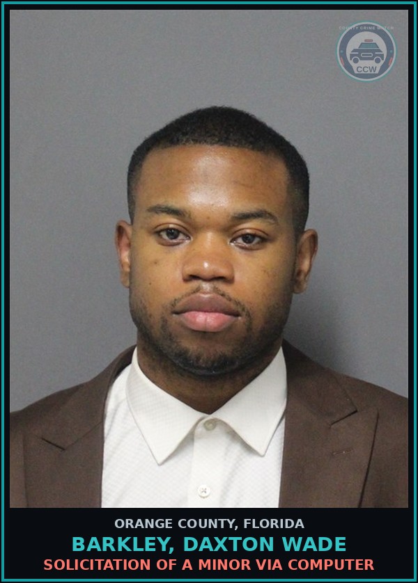 Booking mugshot of BARKLEY, DAXTON WADE in Orange County