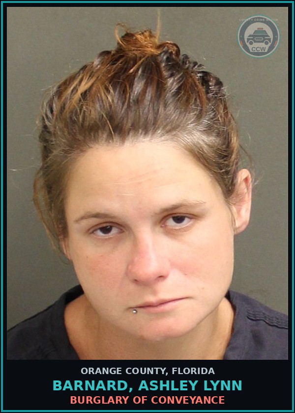 Booking mugshot of BARNARD, ASHLEY LYNN in Orange County