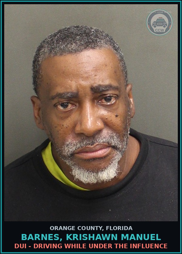 Booking mugshot of BARNES, KRISHAWN MANUEL in Orange County