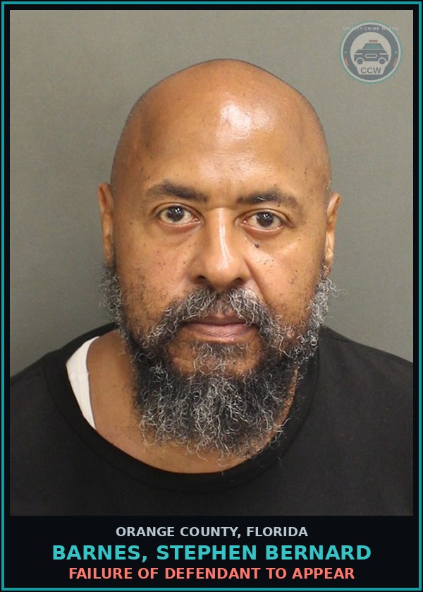 Booking mugshot of BARNES, STEPHEN BERNARD in Orange County