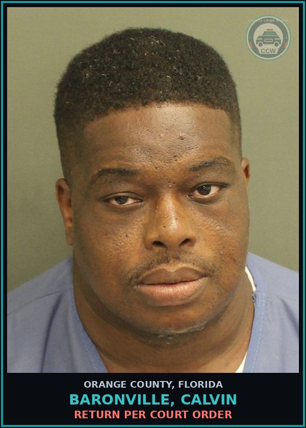 Booking mugshot of BARONVILLE, CALVIN in Orange County