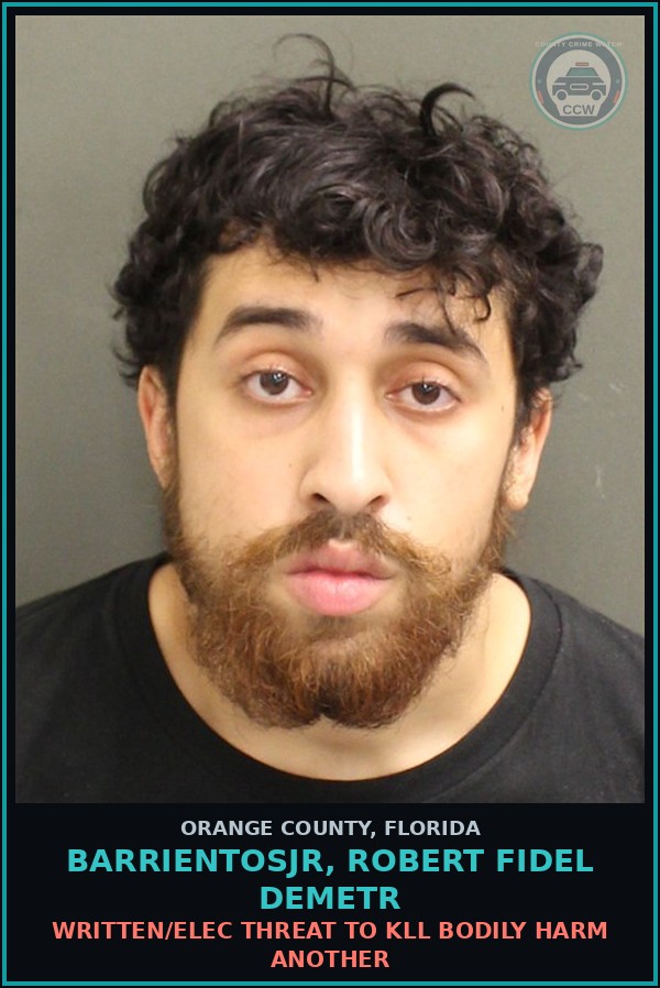 Booking mugshot of BARRIENTOSJR, ROBERT FIDEL DEMETR in Orange County
