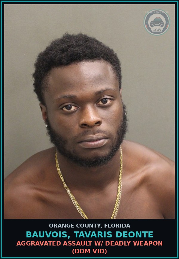 Booking mugshot of BAUVOIS, TAVARIS DEONTE in Orange County
