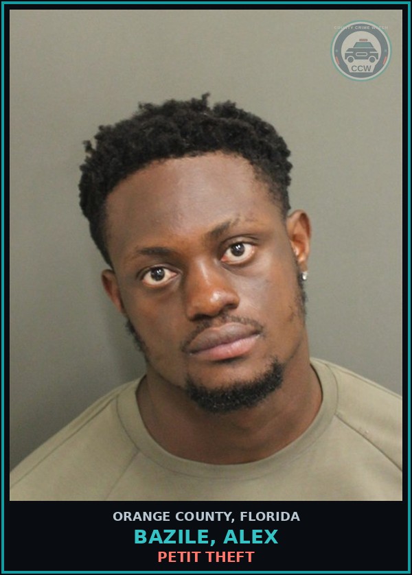 Booking mugshot of BAZILE, ALEX in Orange County