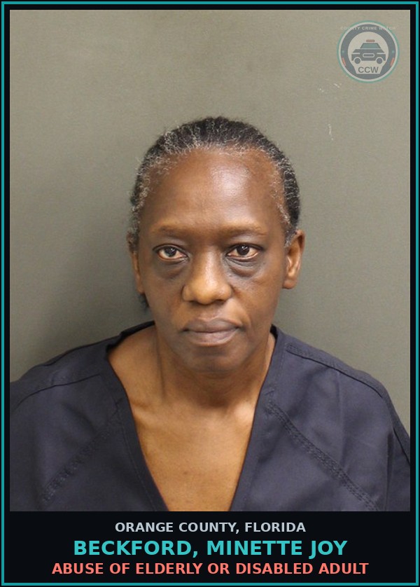 Booking mugshot of BECKFORD, MINETTE JOY in Orange County